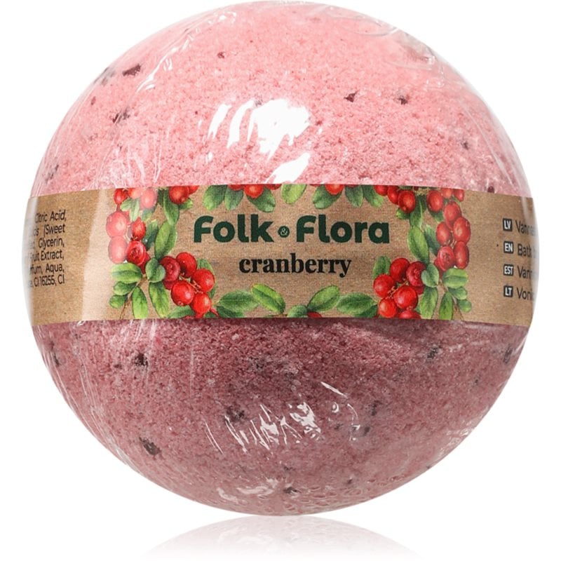 Folk & Flora Cranberry бомбичка за вана
