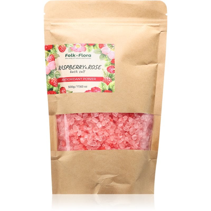 Folk & Flora Raspberry & Rose соли за вана