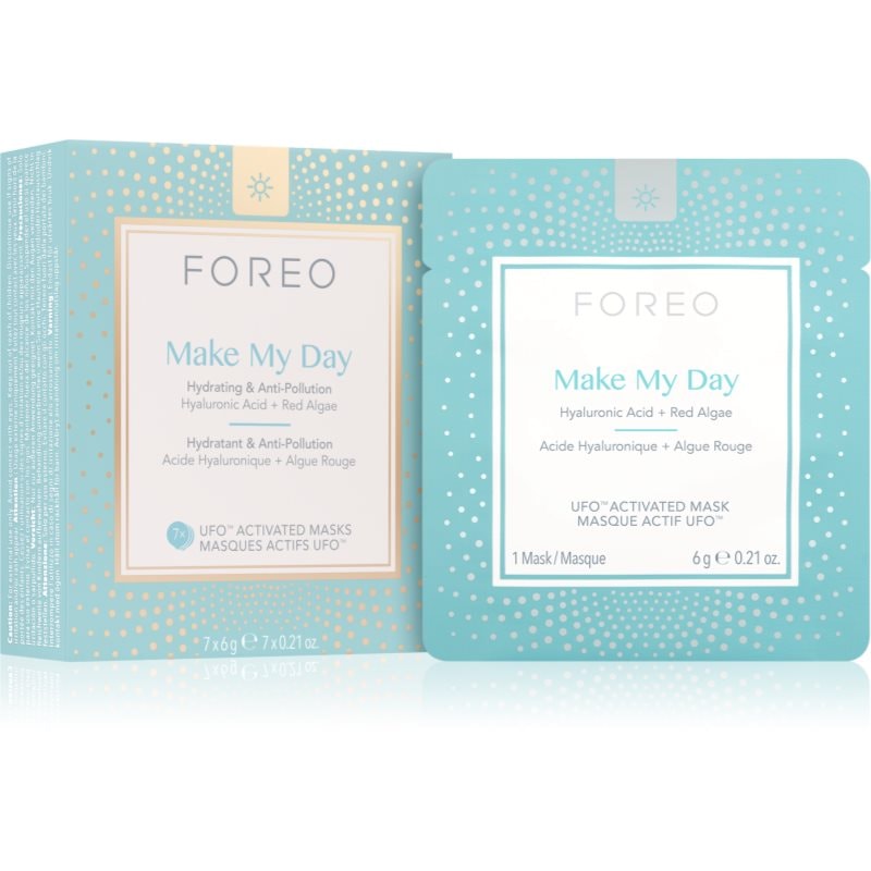 FOREO UFO™ Make My Day защитна маска за лице с хидратиращ ефект 7 x 6 гр. - Грижа за лице - Сравни цени от 1 магазин с безплатна доставка