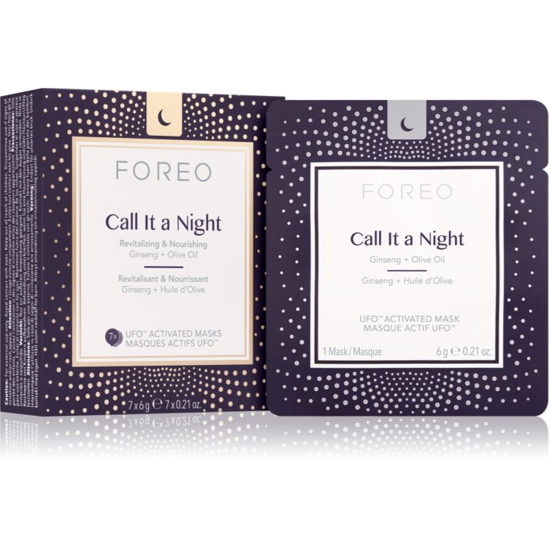 FOREO FOREO UFO™ Call It a Night нощна ревитализираща маска за възстановяване на кожата на лицето с подхранващ ефект - Унисекс парфюм 6мл - Сравни цени от 1 магазин с безплатна доставка