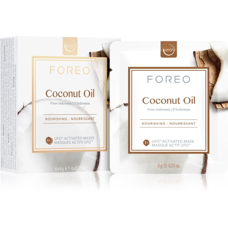 FOREO UFO™ Coconut Oil дълбоко подхранваща маска 6x6 гр. - Грижа за лице - Сравни цени от 1 магазин с безплатна доставка