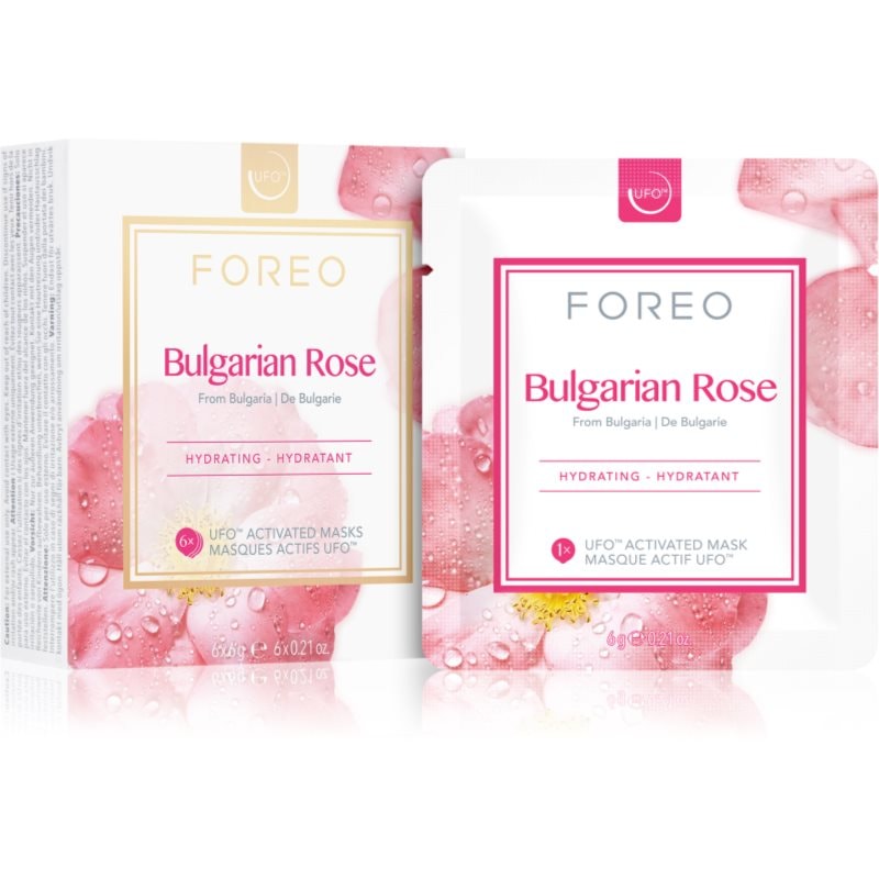 FOREO UFO™ Bulgarian Rose хидратираща маска 6 x - Грижа за лице - Сравни цени от 1 магазин с безплатна доставка
