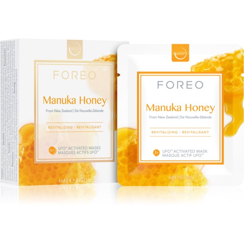 FOREO UFO™ Manuka Honey ревитализираща маска 6 x 6 гр. - Грижа за лице - Сравни цени от 1 магазин с безплатна доставка