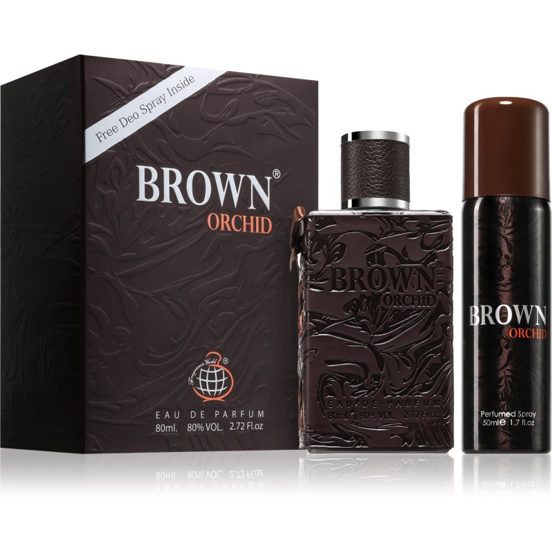 Fragrance World Fragrance World Brown Orchid подаръчен комплект за мъже - Мъжки парфюм - Сравни цени от 1 магазин с безплатна доставка