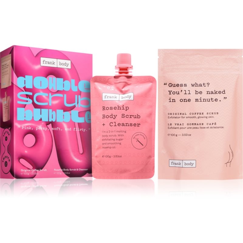 Frank Body Frank Body Double Scrub Bubble подаръчен комплект за тяло Komplekt - Унисекс парфюм - Сравни цени от 1 магазин с безплатна доставка