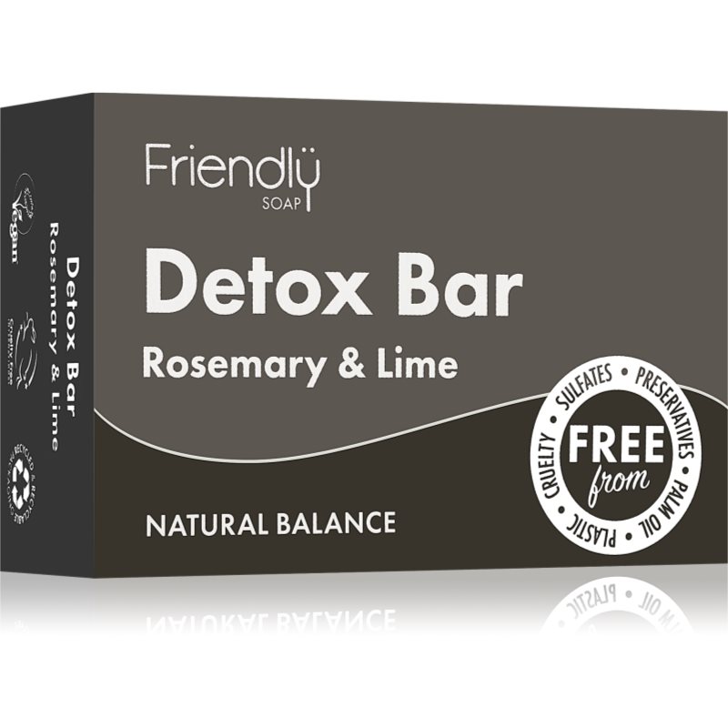 Friendly Soap Friendly Soap Detox Bar Rosemary & Lime натурален сапун - Унисекс парфюм 95мл - Сравни цени от 1 магазин с безплатна доставка