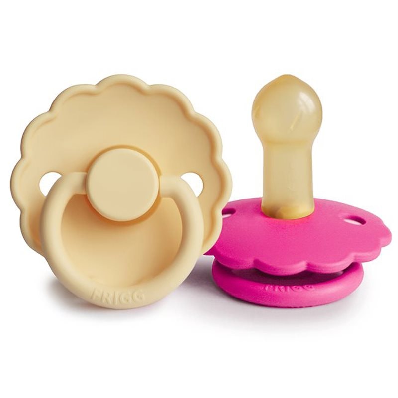 FRIGG Daisy Size 2:6-18 months биберон Pale Daffodil/Fuchsia - За деца - Сравни цени от 1 магазин с безплатна доставка