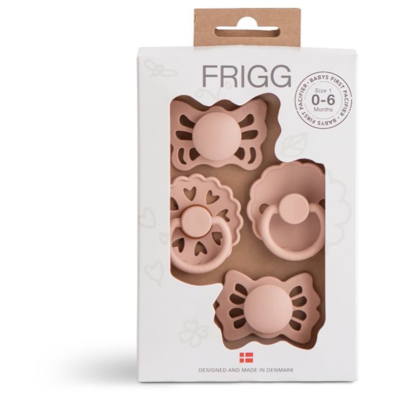 FRIGG Baby's First Pacifier Floral heart биберон Blush - Грижа за тяло - Сравни цени от 1 магазин с безплатна доставка