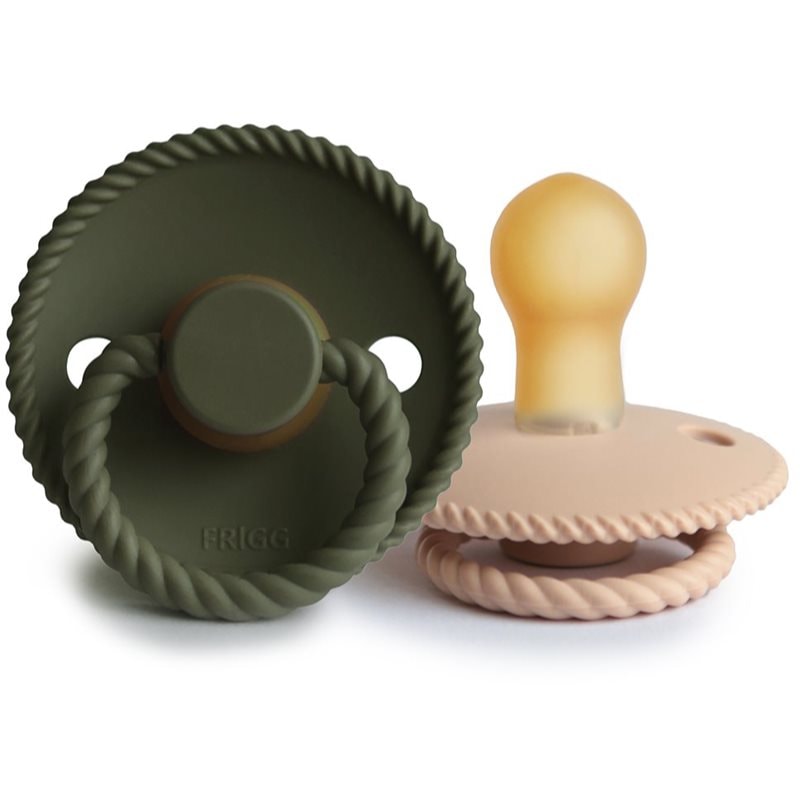 FRIGG Rope Size 1:0-6 months биберон Croissant/Olive - За деца - Сравни цени от 1 магазин с безплатна доставка