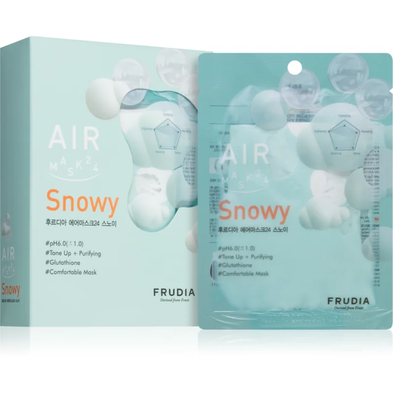 Frudia AIR Snowy платнена маска да уеднакви цвета на кожата - Грижа за лице - Сравни цени от 1 магазин с безплатна доставка