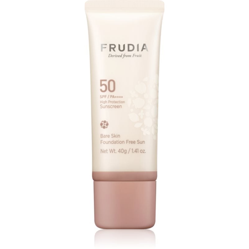 Frudia Sun Bare Skin Foundation минерален защитен флуид за лице да уеднакви цвета на кожата SPF 50