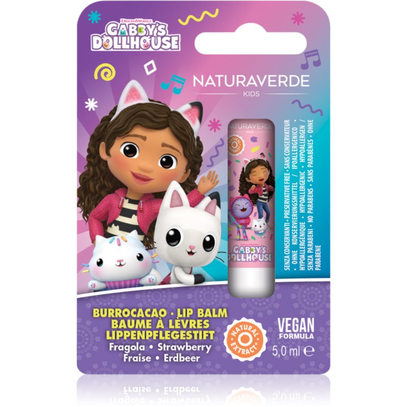 Gabby's Dollhouse Naturaverde Kids балсам за устни за деца Strawberry - Грижа за лице - Сравни цени от 1 магазин с безплатна доставка