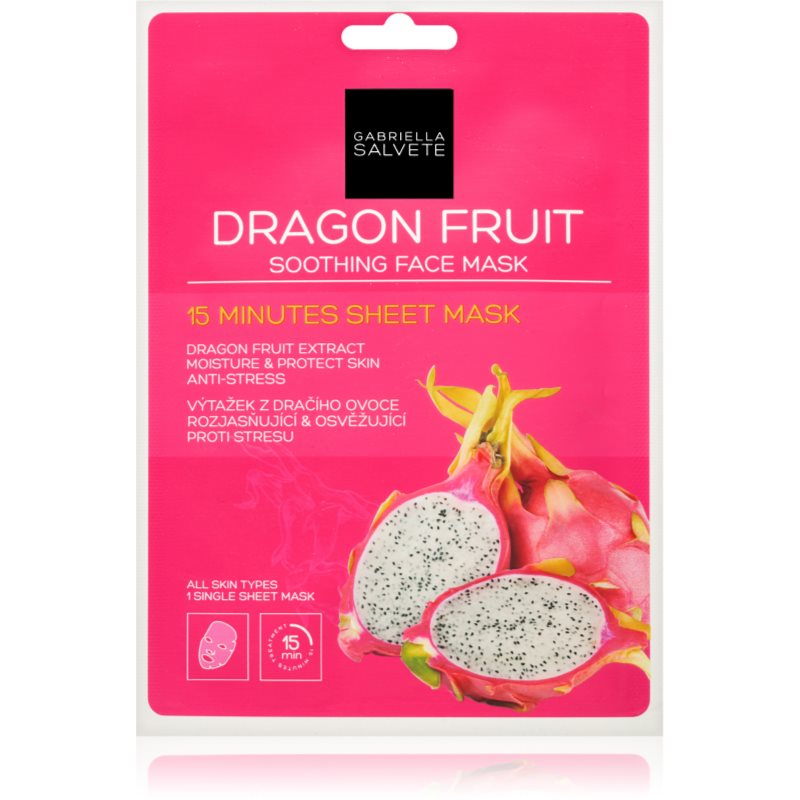 Gabriella Salvete Gabriella Salvete Face Mask Dragon Fruit успокояваща платнена маска - Унисекс парфюм 1мл - Сравни цени от 1 магазин с безплатна доставка