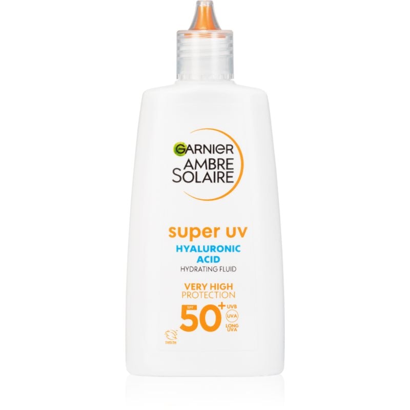Garnier Ambre Solaire Super UV Hyaluronic Acid лек защитен флуид с хидратиращ ефект SPF 50+