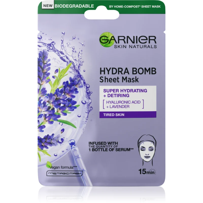 Garnier Hydra Bomb платнена маска с силно хидратиращ и подхранващ ефект - Грижа за лице - Сравни цени от 1 магазин с безплатна доставка