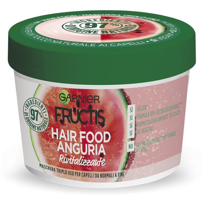 Garnier Garnier Fructis Watermelon Hair Food ревитализираща маска за слаба коса - Унисекс парфюм 350мл - Сравни цени от 1 магазин с безплатна доставка