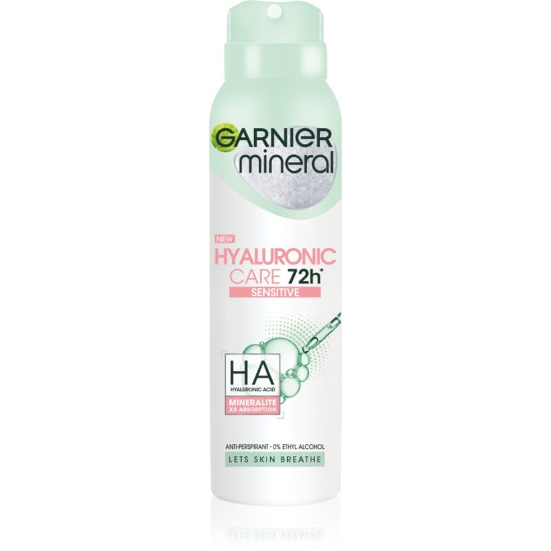 Garnier Mineral Hyaluronic Care антиперспирант-спрей за чувствителна кожа