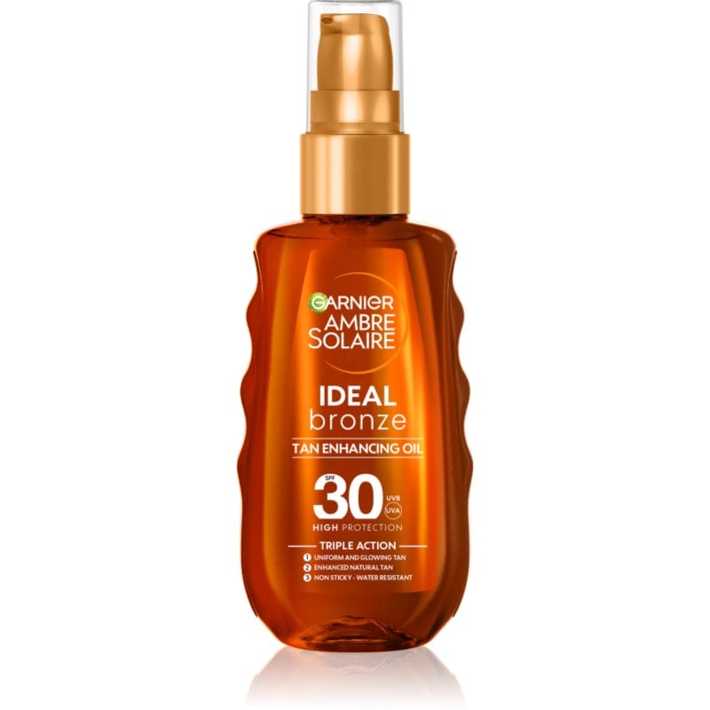 Garnier Ambre Solaire Ideal Bronze масло за грижа и придобиване на тен SPF 30