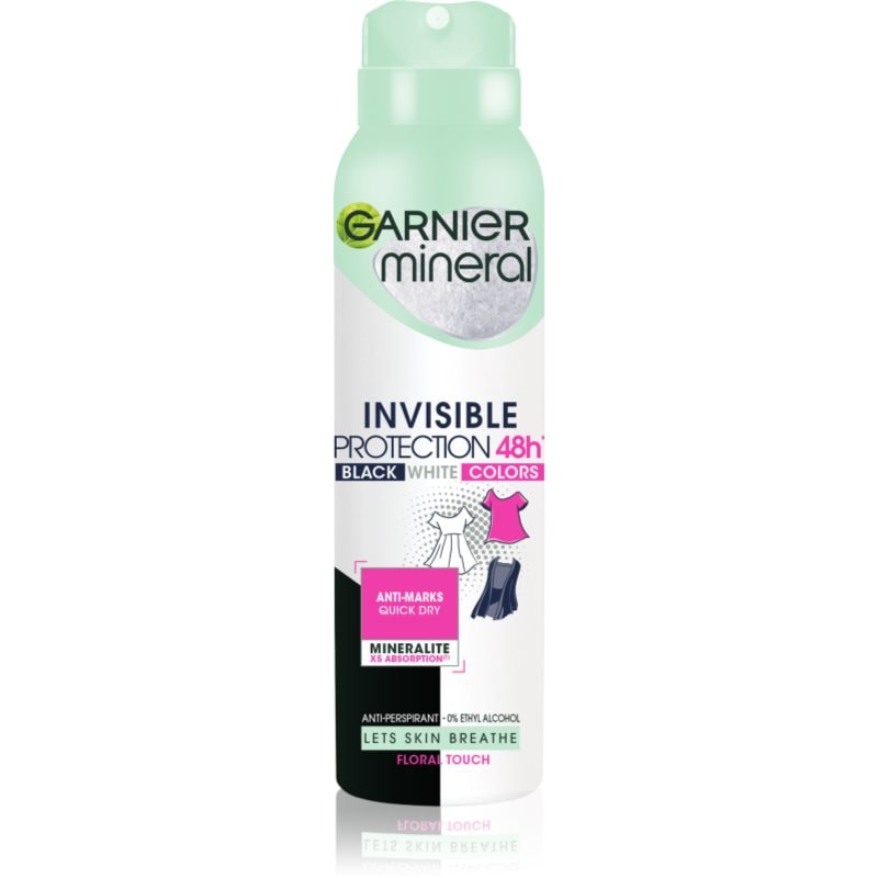 Garnier Garnier Mineral Black White Color антиперспирант-спрей - Унисекс парфюм 150мл - Сравни цени от 1 магазин с безплатна доставка