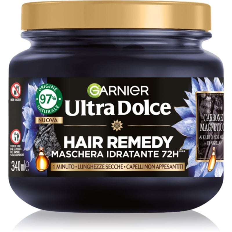 Garnier Ultra Doux Magnetic Charcoal хидратираща маска за мазен скалп и сухи краища