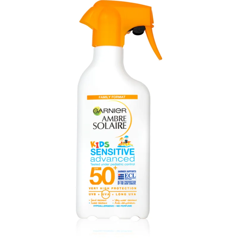 Garnier Ambre Solaire Sensitive Advanced защитен спрей за деца SPF 50+