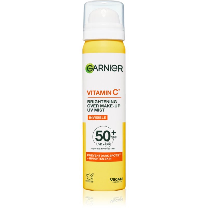 Garnier Vitamin C мъгла за лице (озаряващ) SPF 50+ - Грижа за лице - Сравни цени от 1 магазин с безплатна доставка
