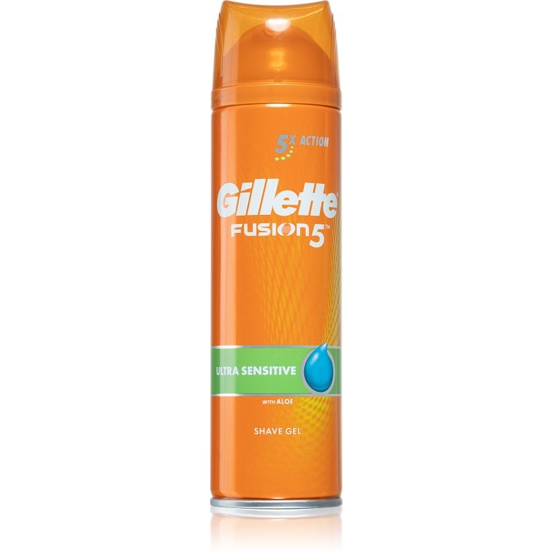 Gillette Fusion5 Ultra Sensitive гел за бръснене за чувствителна кожа на лицето