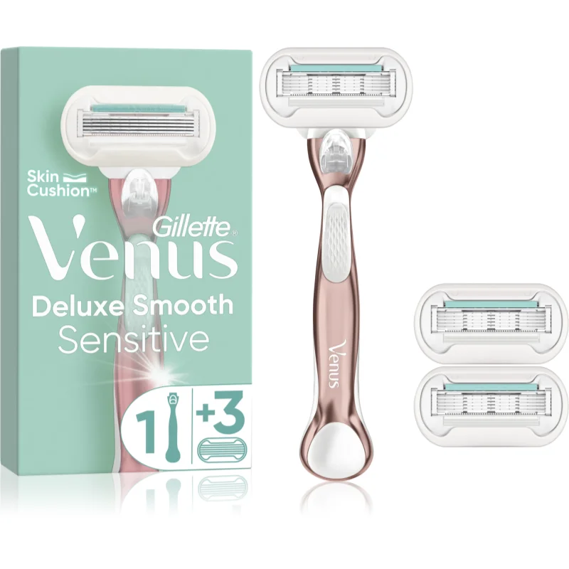 Gillette Venus Deluxe Smooth Sensitive самобръсначка + резервни остриета RoseGold - Електроуред - Сравни цени от 1 магазин с безплатна доставка