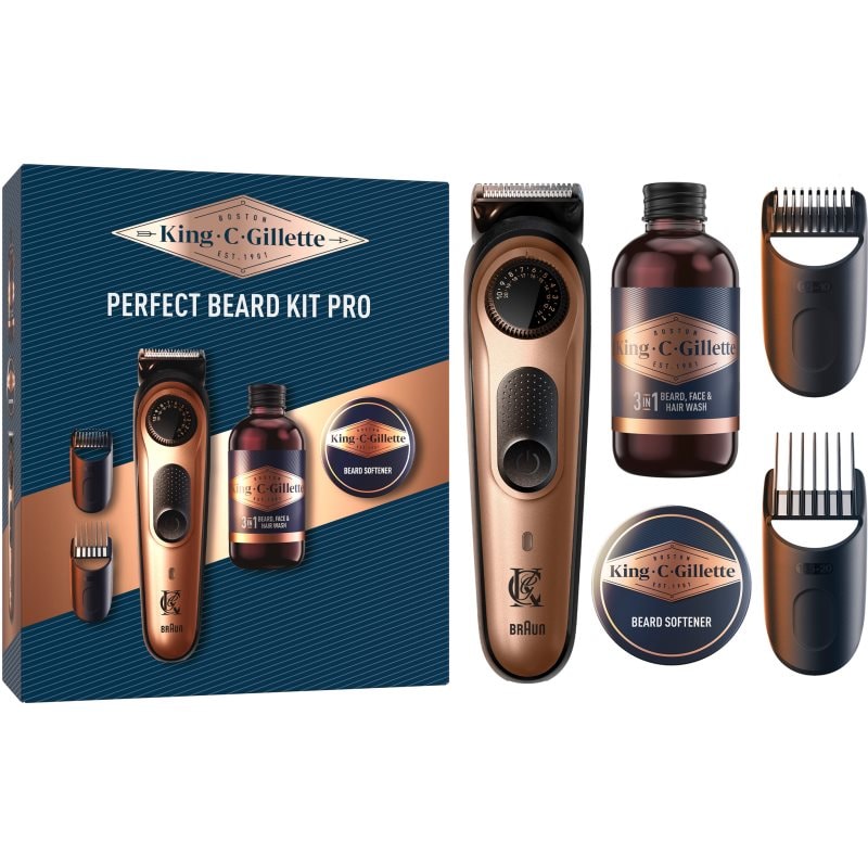 Gillette King C. Perfect Beard Kit Pro подаръчен комплект за мъже - Комплект - Сравни цени от 1 магазин с безплатна доставка