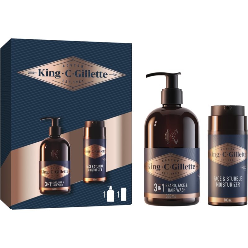 Gillette King C. Perfect Beard Care Kit подаръчен комплект за мъже - Комплект - Сравни цени от 1 магазин с безплатна доставка