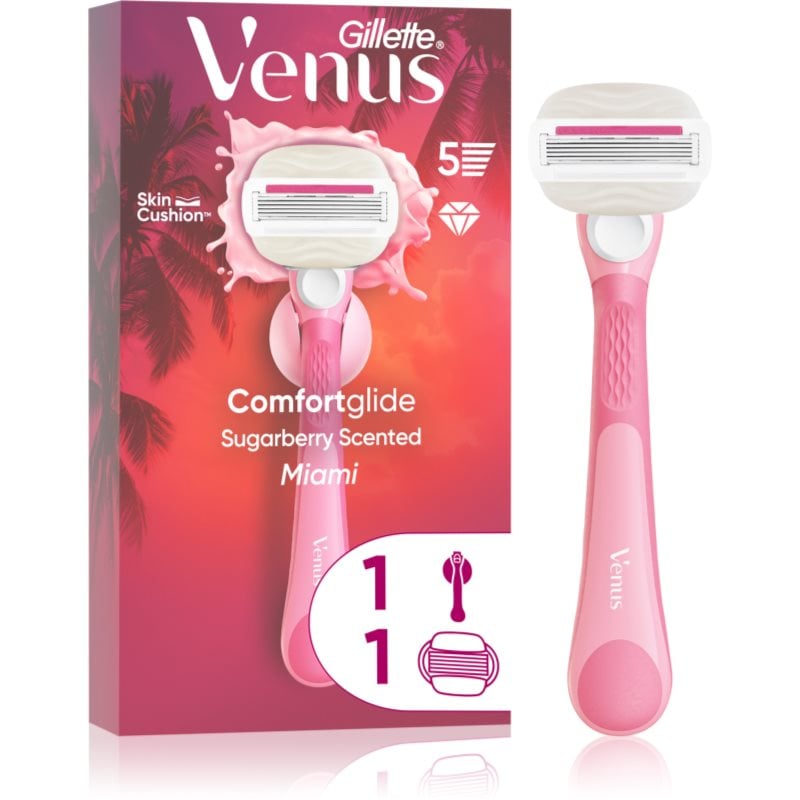 Gillette Venus Comfortglide Sugarberry Miami дамски епилатор с държач за душ