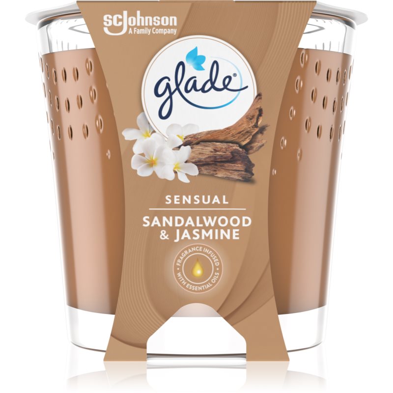 GLADE Sensual Sandalwood & Jasmine ароматна свещ 129 гр. - Аромат - Сравни цени от 1 магазин с безплатна доставка