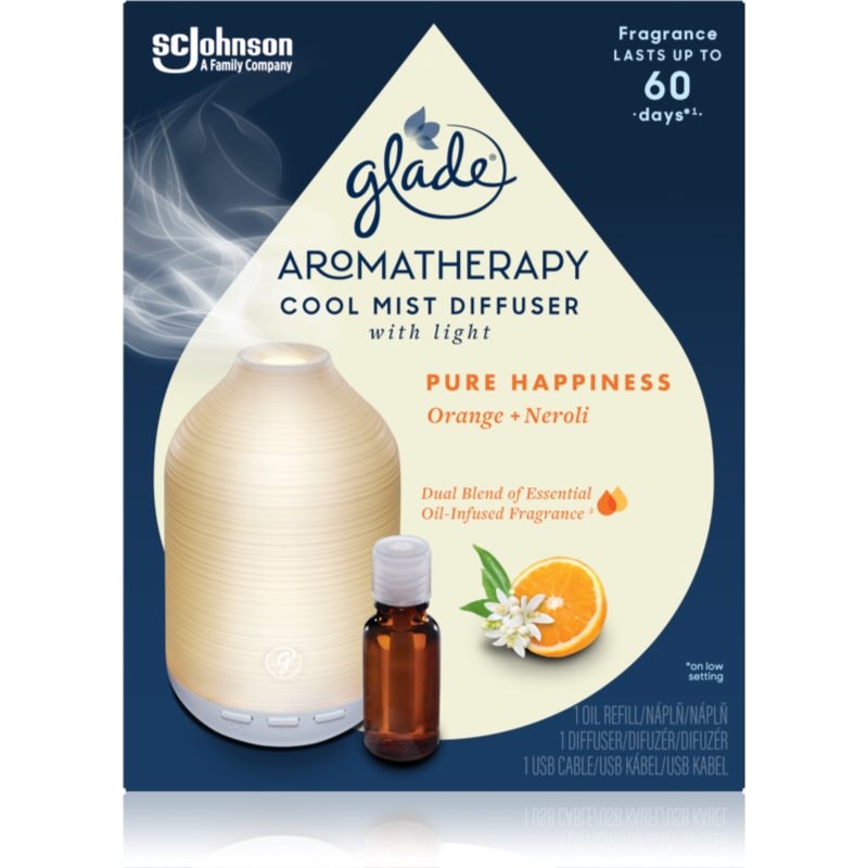 GLADE Aromatherapy Pure Happiness aроматизиращ дифузер с пълнител Orange + Neroli - Аромат - Сравни цени от 1 магазин с безплатна доставка