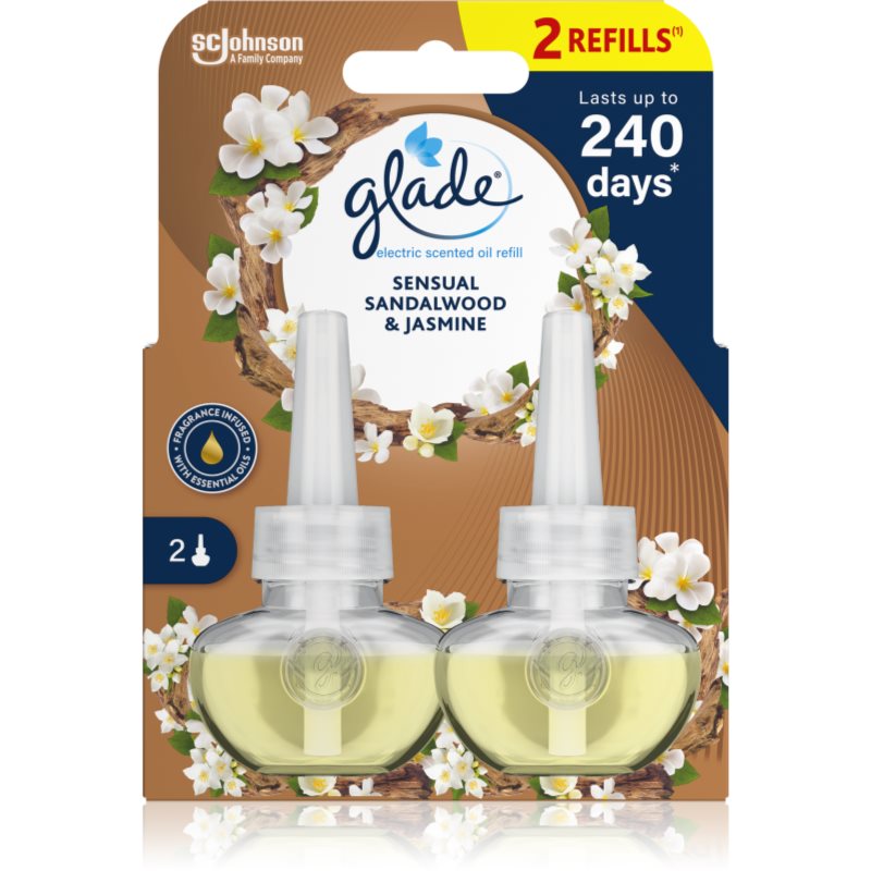 GLADE Sensual Sandalwood & Jasmine пълнител за електрически дифузер дуо 2x - Аромат - Сравни цени от 1 магазин с безплатна доставка