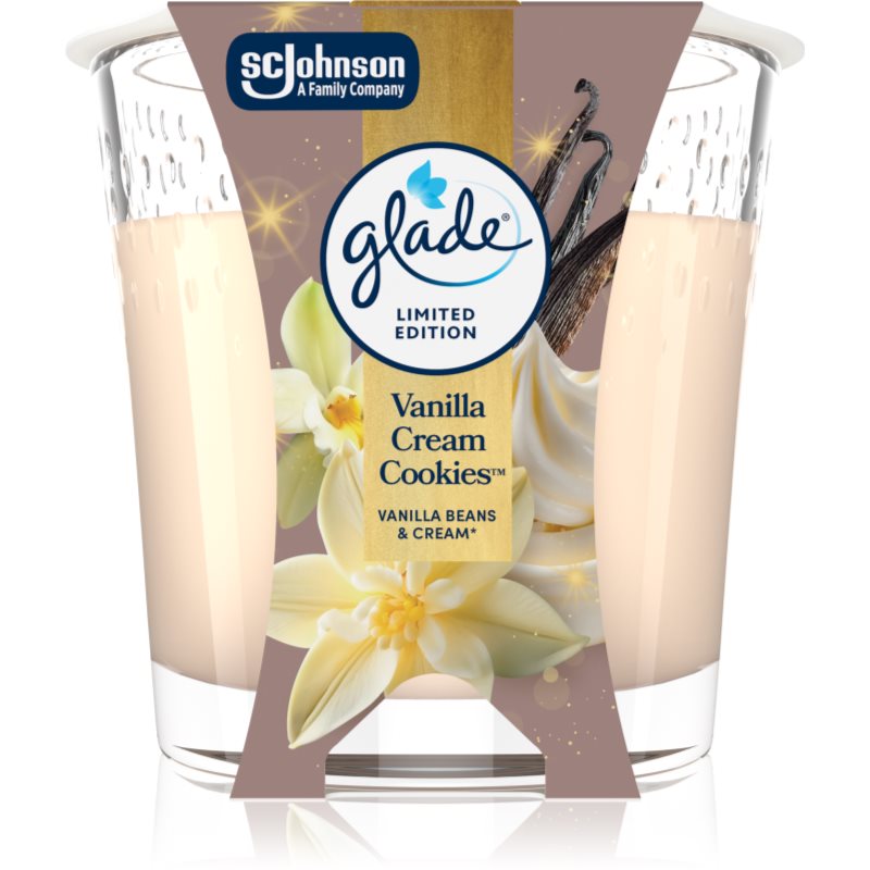 Glade GLADE Vanilla Cream Cookies ароматна свещ 112 гр. - Унисекс парфюм 112мл - Сравни цени от 1 магазин с безплатна доставка
