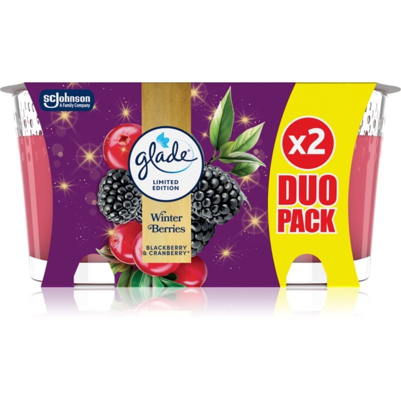 GLADE Winter Berries ароматна свещ ДУО ОПАКОВКА 2x112 гр. - Аромат - Сравни цени от 1 магазин с безплатна доставка