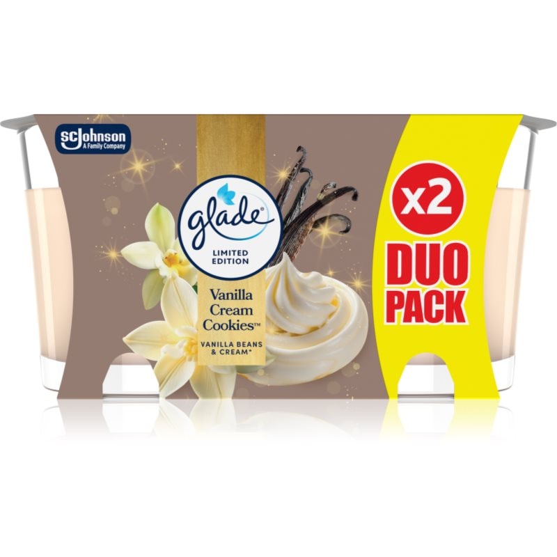GLADE Vanilla Cream Cookies ароматна свещ 2x112 гр. - Аромат - Сравни цени от 1 магазин с безплатна доставка