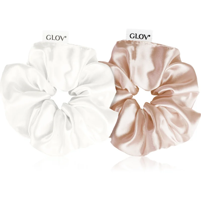 GLOV Satin Scrunchies M ластици за коса Sparkling Wine/Beige - Грижа за коса - Сравни цени от 1 магазин с безплатна доставка