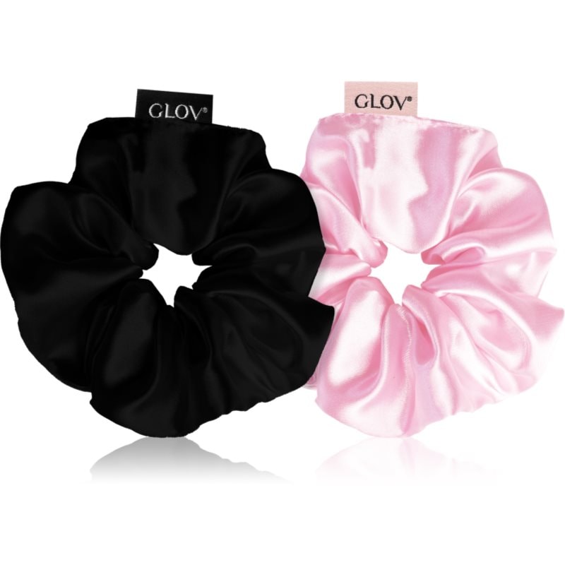 GLOV Satin Scrunchies M ластици за коса Pink/Black - Грижа за коса - Сравни цени от 1 магазин с безплатна доставка