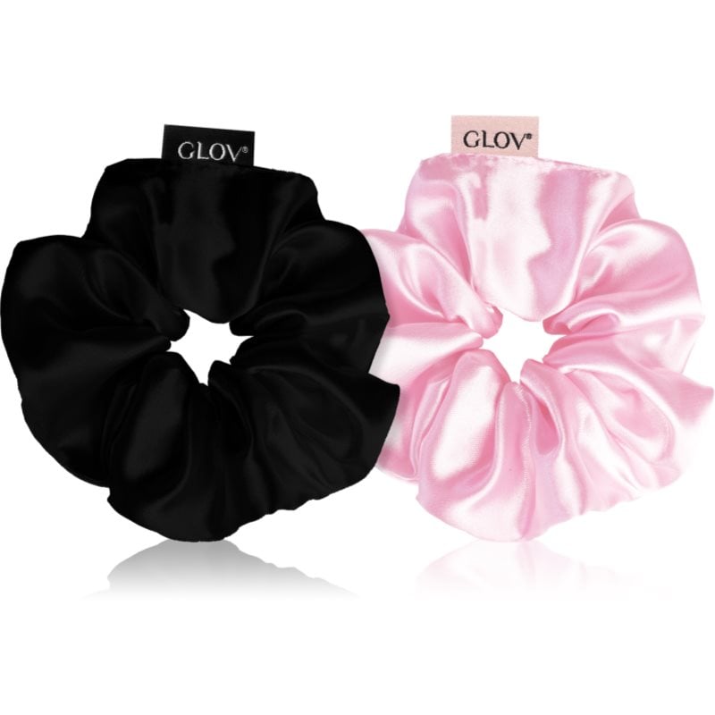 GLOV Satin Scrunchies S ластици за коса Pink/Black