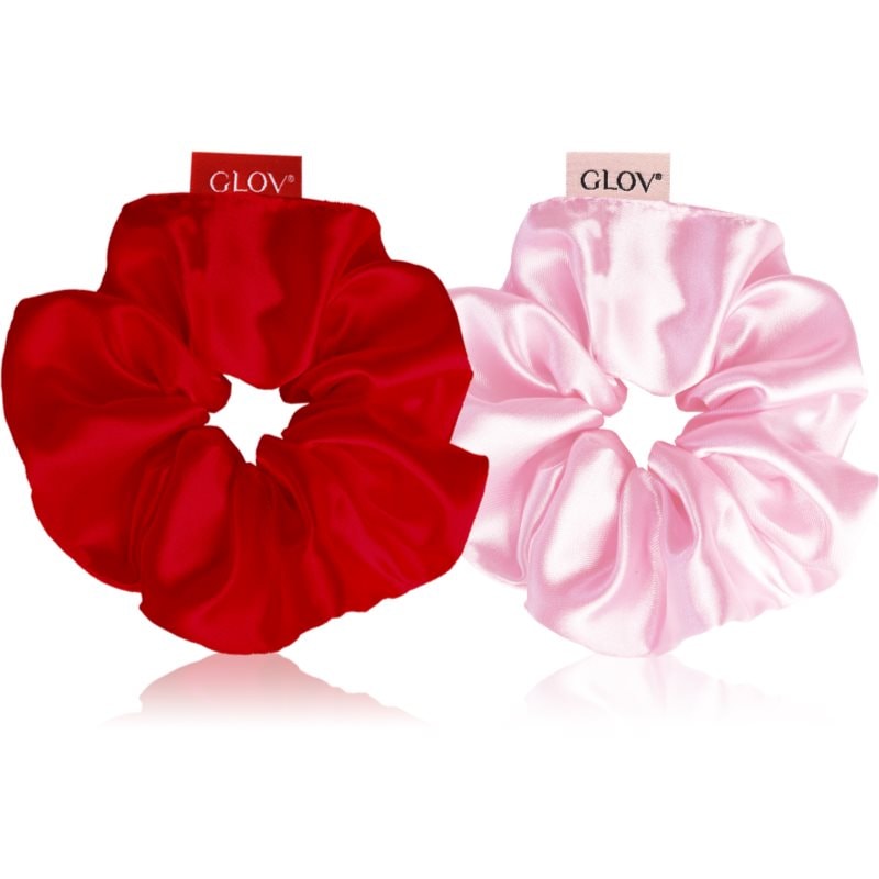 GLOV Satin Scrunchies M ластици за коса Red/Pink - Грижа за коса - Сравни цени от 1 магазин с безплатна доставка