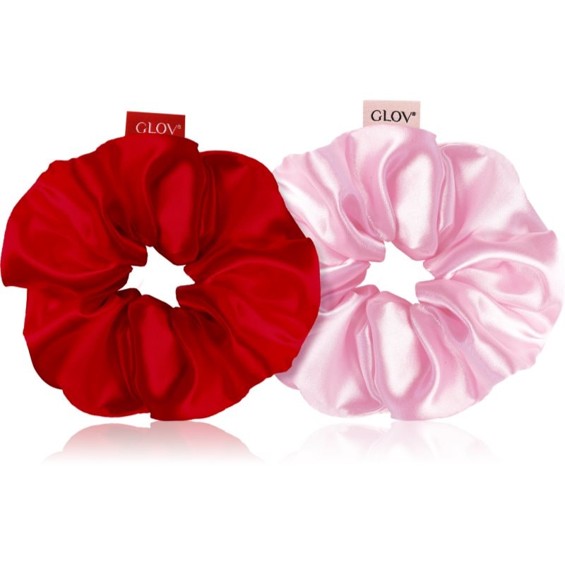 GLOV Satin Scrunchies L ластици за коса Red/Pink - Грижа за коса - Сравни цени от 1 магазин с безплатна доставка