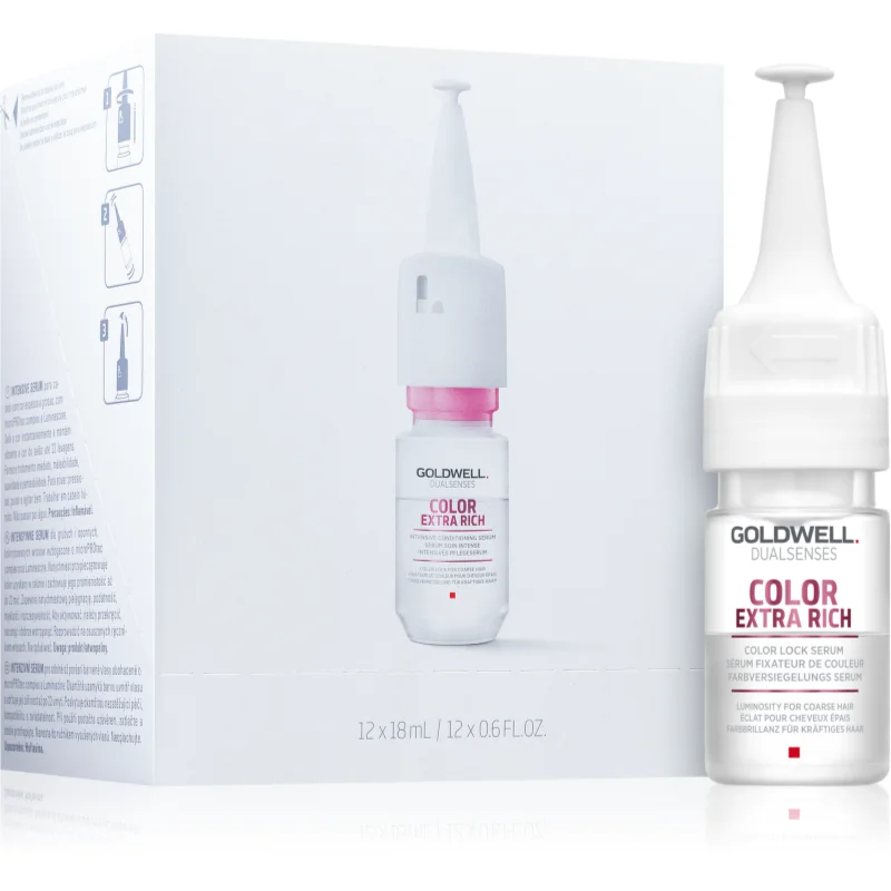 Goldwell Dualsenses Color Extra Rich серум за защита на цвета и блясък на косата 12x - Грижа за коса - Сравни цени от 1 магазин с безплатна доставка