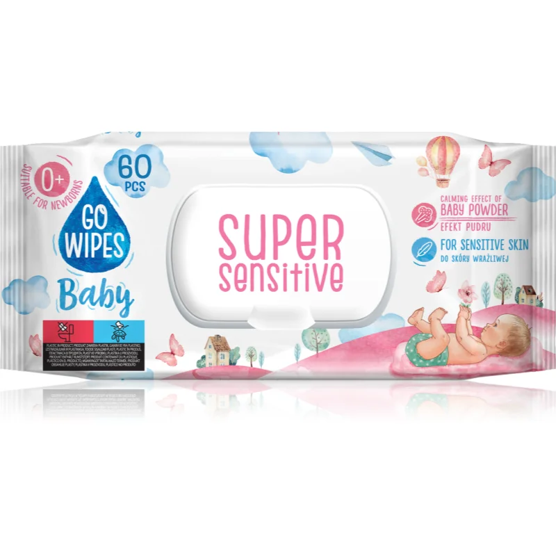 GoWipes Super Sensitive мокри почистващи кърпички за деца за чувствителна кожа 0+