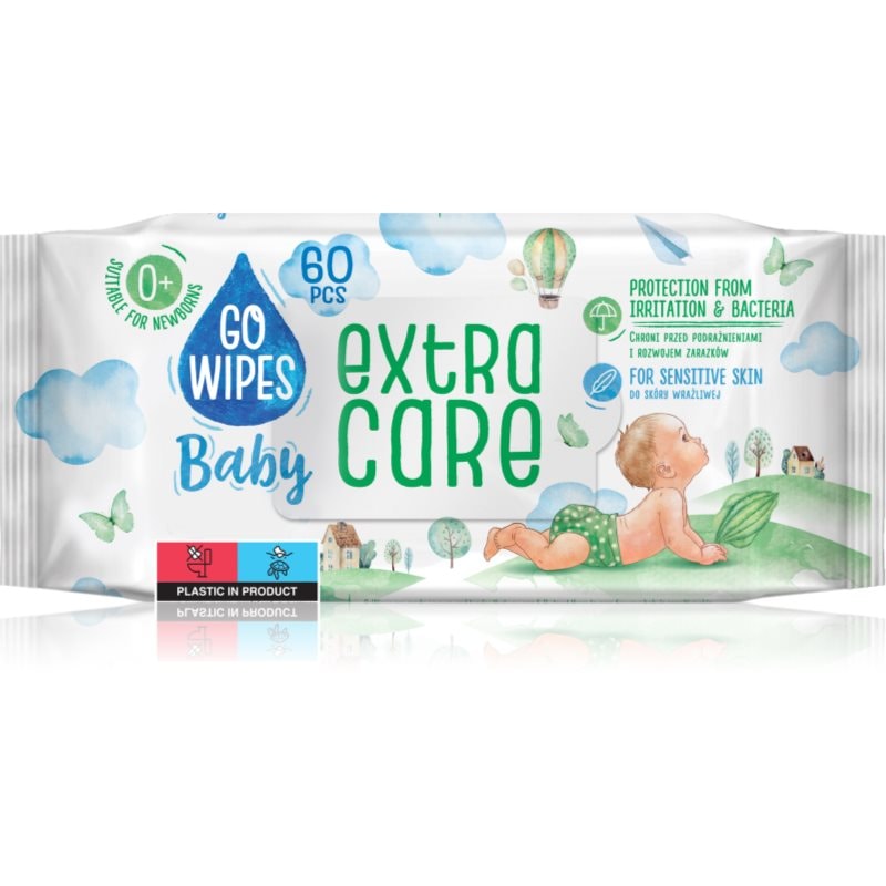 GoWipes Extra Care мокри почистващи кърпички за деца за чувствителна кожа 0+ - Грижа за тяло - Сравни цени от 1 магазин с безплатна доставка