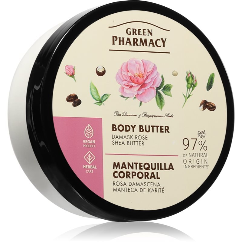 Green Pharmacy Damask Rose & Shea Butter Body Butter интензивно хидратиращо масло за тяло - Грижа за тяло - Сравни цени от 1 магазин с безплатна доставка