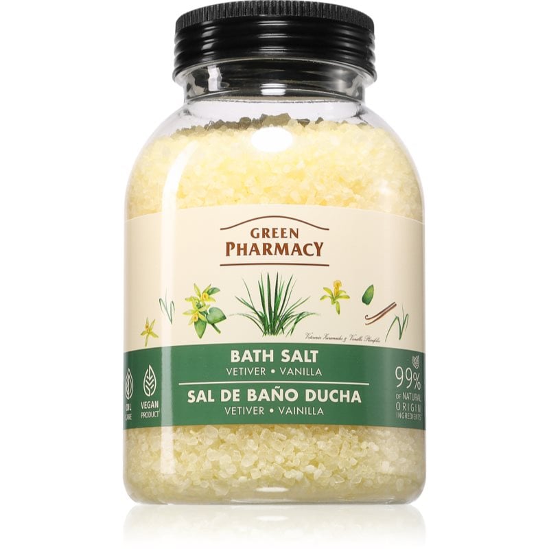Green Pharmacy Vetiver & Vanilla Bath Salt сол за релаксираща вана