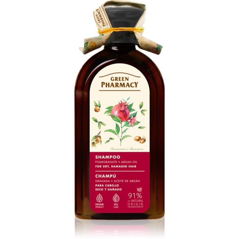 Green Pharmacy Green Pharmacy Argan Oil & Pomegranate Shampoo шампоан за суха и увредена коса с арганово масло - Унисекс парфюм 350мл - Сравни цени от 1 магазин с безплатна доставка