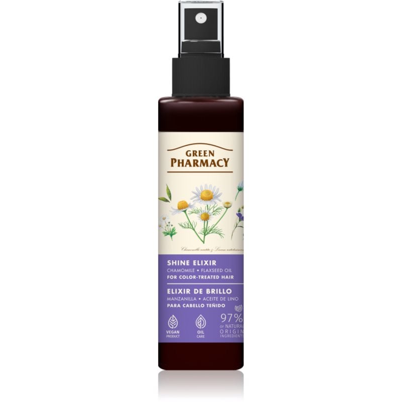 Green Pharmacy Chamomile & Flaxseed oil Elixir еликсир без отмиване за ядисана коса