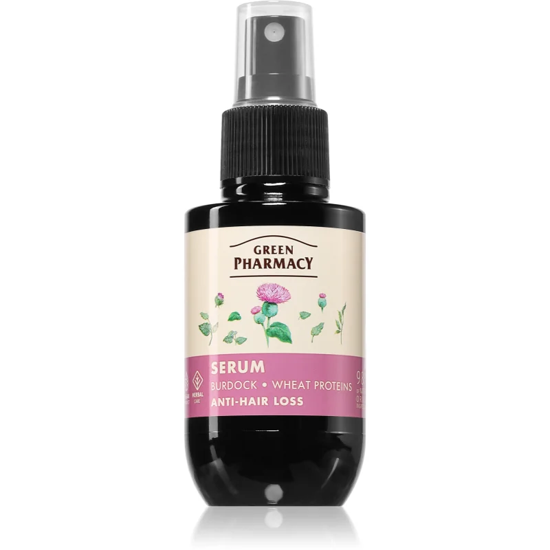 Green Pharmacy Burdock & Wheat proteins Care Serum серум против косопад